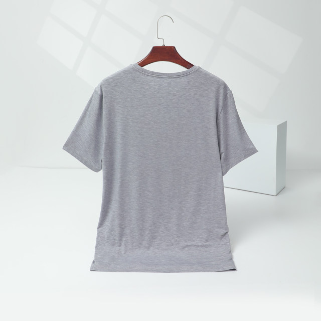 Embry Official Outlet IVU Simple Basic Casual Home Bamboo Fiber Loose and Comfortable Summer Men's Short Sleeves