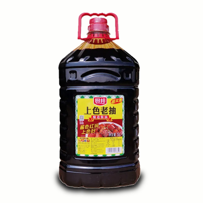 厨邦酱油上色老抽5L*2桶整箱红烧卤味大包装餐饮食堂调味酿造酱油