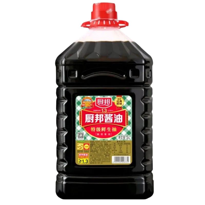 厨邦酱油5L*2桶整箱酒店大排档餐饮商用大桶特级酿造鲜生抽酱油