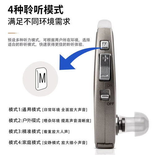 沐光助听器VHP-220 老年人耳聋耳背式专用无线隐形电池款助听器 - 图0