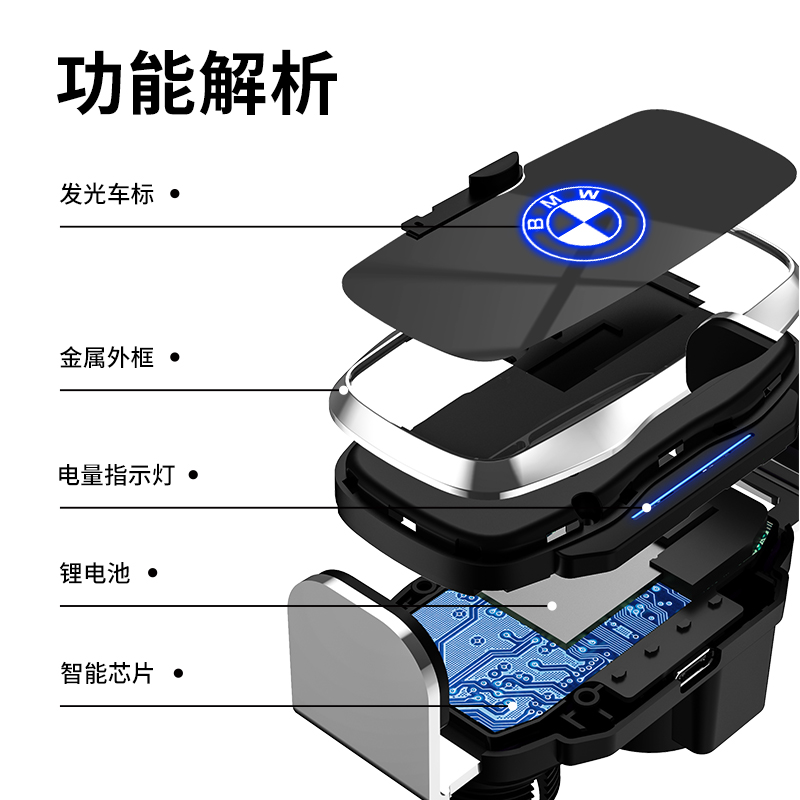 适用宝马新3系5系1系7系X1X2X5X4X7X6X3汽车手机车载支架改装饰品 - 图1