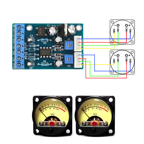 VU表驱动板功放前级电子管胆机db表电平表驱动模块AC/DC 2-15V - 图2