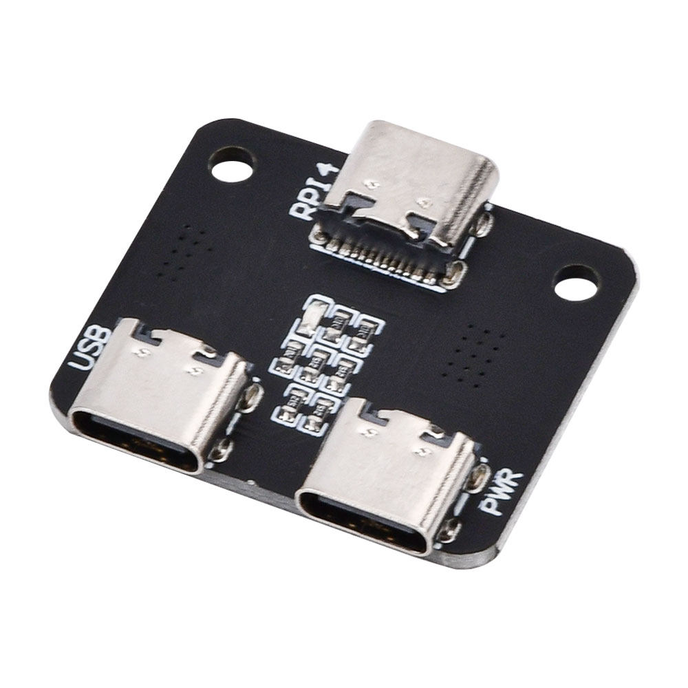 Type-C 接口电源分配器适用于树莓派4 USB一分二模块双USB供电,淘宝优惠券,粉丝福利购,淘宝优惠卷