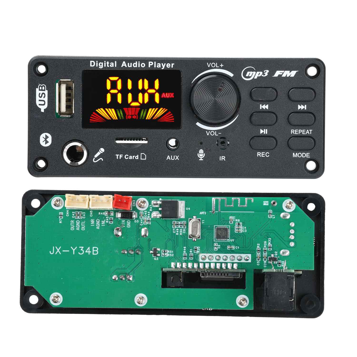 5-12V MP3蓝牙5.0音频无损解码板音频模块录音断电记忆FM不带功放,淘宝优惠券,粉丝福利购,淘宝优惠卷