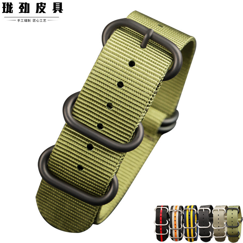 珑劲高强度尼龙表带适配精工带男表 珑劲皮具配件