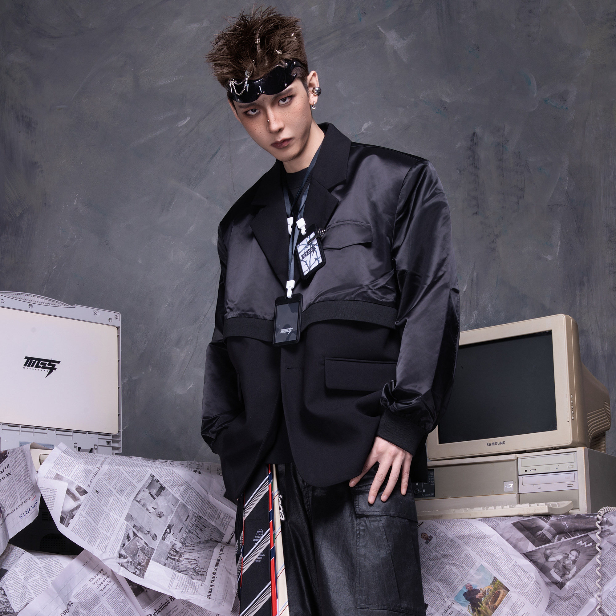 MOGONGSHE模公社2026新款潮牌痞帅垫肩西服外套女男西装休闲夹克,淘宝优惠券,粉丝福利购,淘宝优惠卷