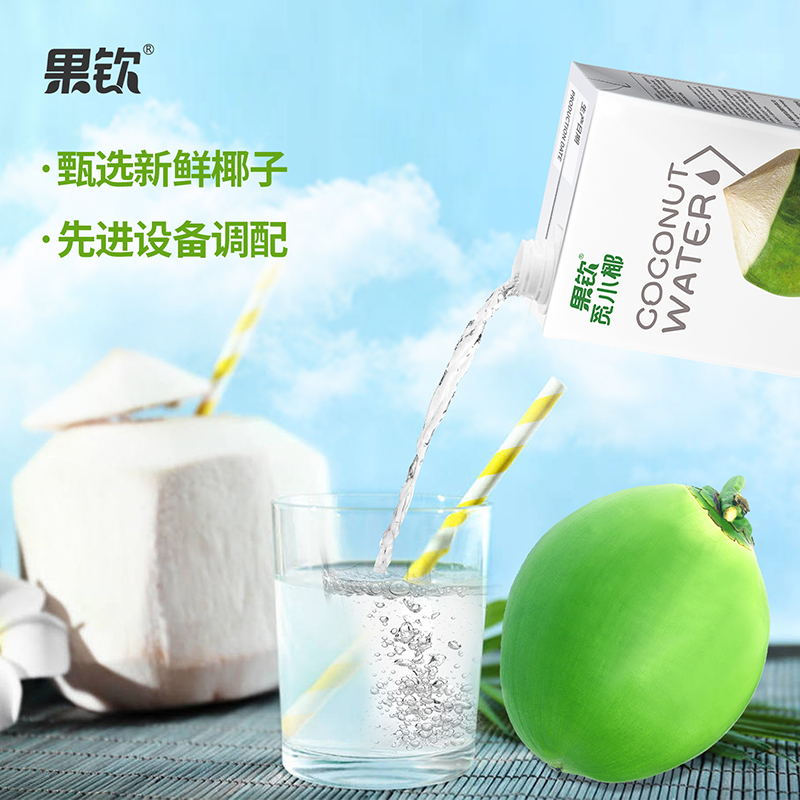 【航空品质】果钦海南特产nfc100%纯椰子水1L*4瓶电解质补水 - 图1