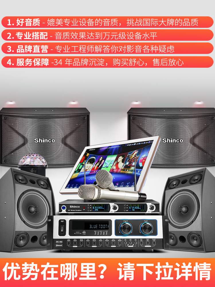 新科a2家庭ktv音响套装全套 新科宇乐创KTV/卡拉OK音箱