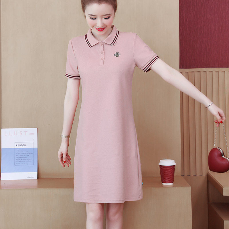 polo连衣裙夏新款幼师直筒运动裙子 魅岚天连衣裙