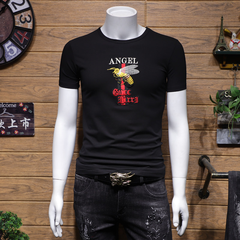 欧美潮牌小蜜蜂短袖男士潮流t恤 齐环T恤