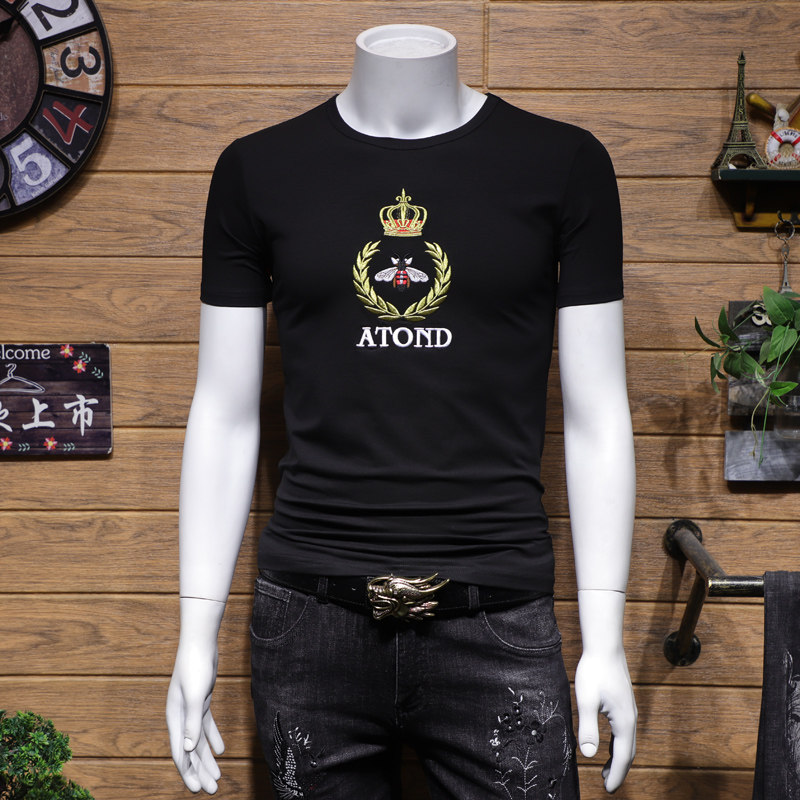 欧美潮牌小蜜蜂短袖男士潮流t恤 齐环T恤