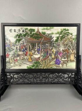 景德镇瓷板画插屏特色漆