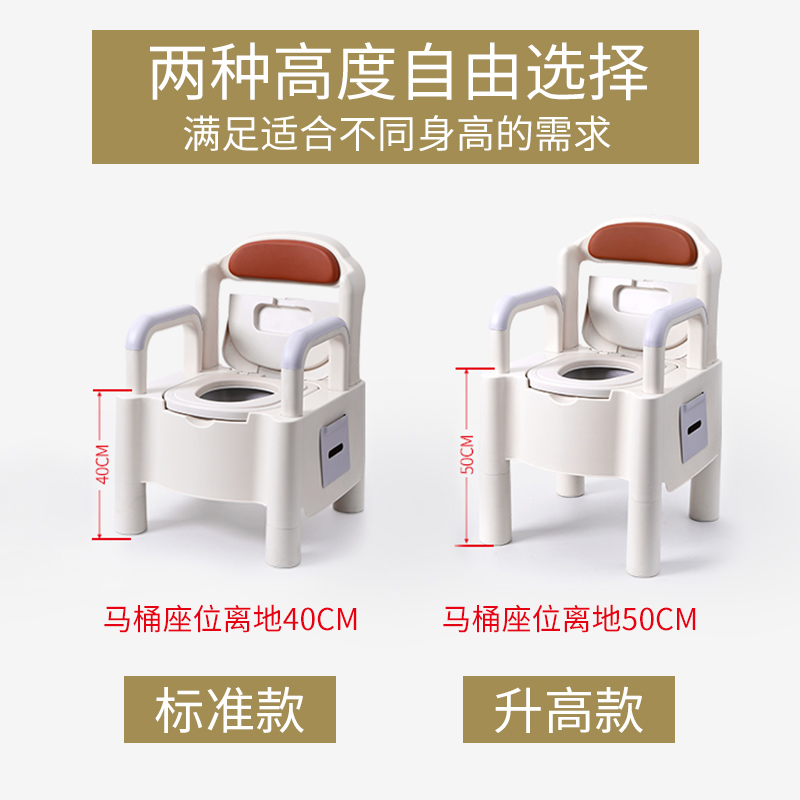 老年人可移动室内便携式座椅坐便器 奔麦孕妇马桶/座便器