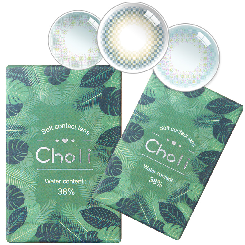 进口美瞳年抛女半年抛choli宙斯混血小直径2盒隐形近视眼镜正品 - 图2