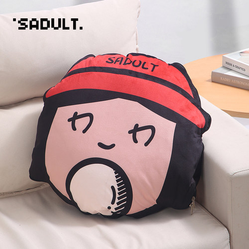 可爱抱枕被子二合一办公室午睡折叠毯子两用多功能空调汽车靠枕垫 - 图0