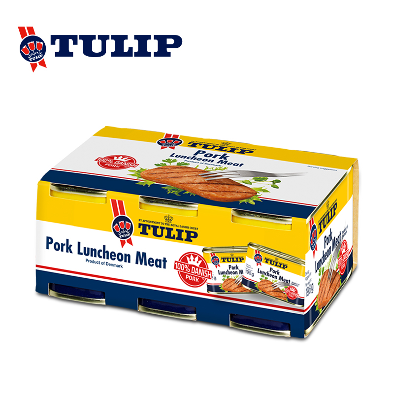 神价格！丹麦进口，Tulip 郁金香 经典午餐肉罐头198gx6罐+赠DAK午餐肉罐头340gx2罐