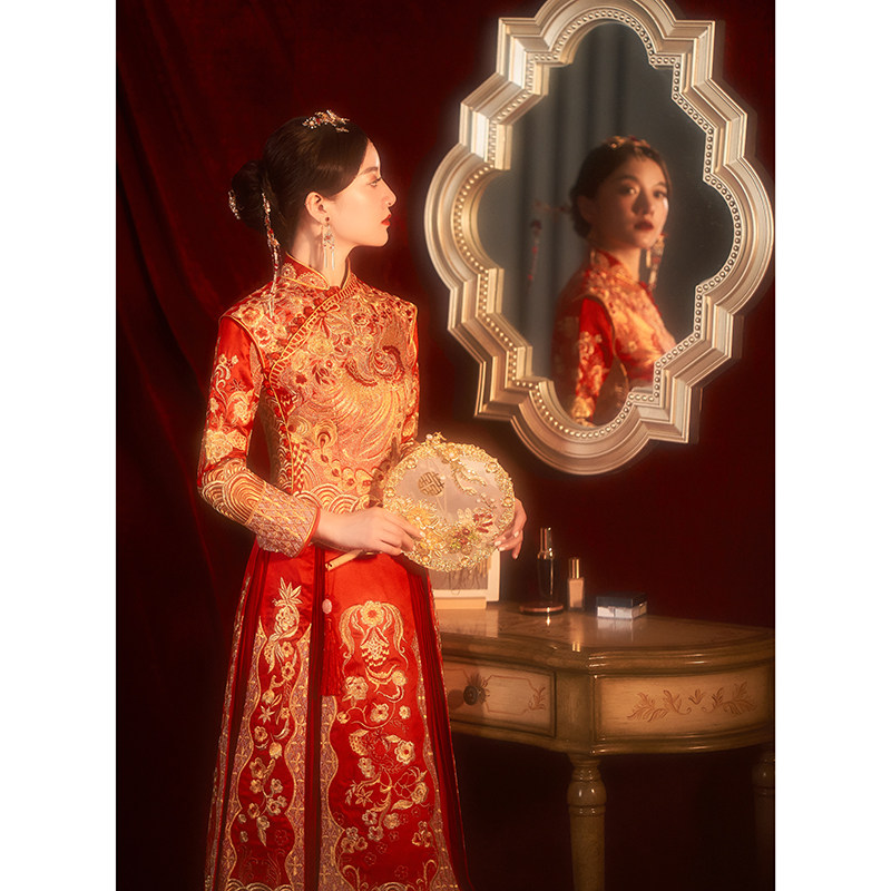 秀禾服2020新款中国风中式敬酒服 淑院旗袍