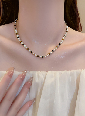 合金材质叠戴串珠项链女