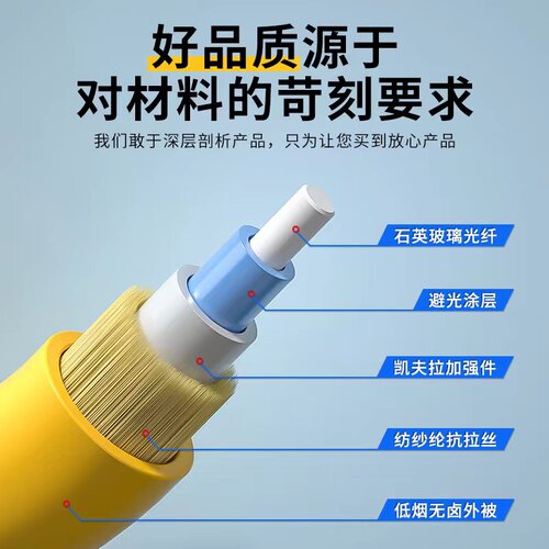 电信级单模双芯光纤跳线LC-LC尾纤3米双工3M5/lcsc一sc跳纤转FC-SC-STlc转lc光纤线方转圆室内延长线网立方 - 图2