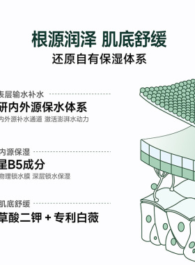 10片芙芙深润保湿舒缓面膜B5补水润嫩敏感肌肤修护脸部干燥