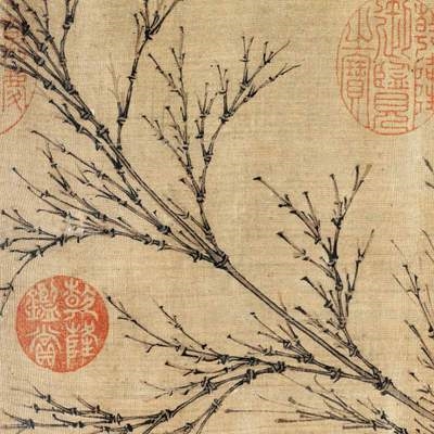 新款幽篁戴胜图赵孟俯画新中式装饰画客厅玄关国画花鸟画中式工笔 - 图1