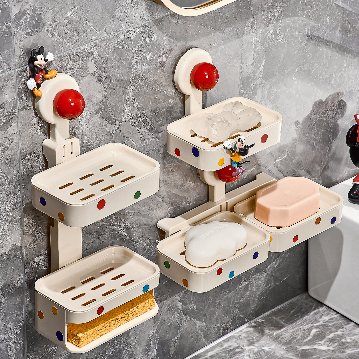 吸盘肥皂盒沥水皂盒壁挂式免打孔家用高档浴室卫生间香皂盒置物架,淘宝优惠券,粉丝福利购,淘宝优惠卷