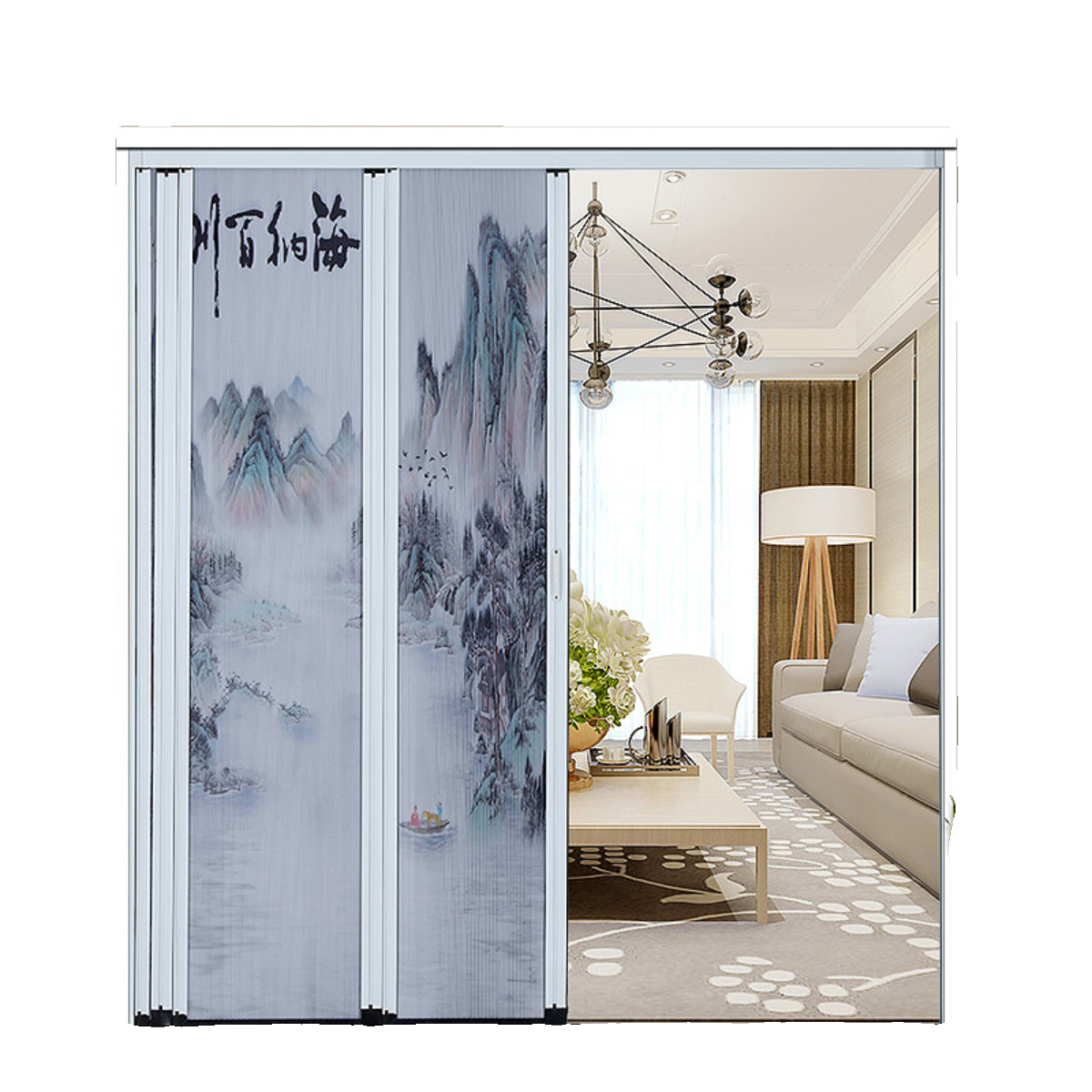 无轨推拉门楼梯口客厅空调保暖隔断厨房卧室卫生间蜂巢隐形室内门,淘宝优惠券,粉丝福利购,淘宝优惠卷