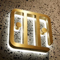 Luminous character set to be outdoor sign Advertising word Custom mini-word titanium alloy word fine work wire drawing stainless steel backlight