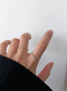 日韩戒指缠绕开口波浪形关节个性