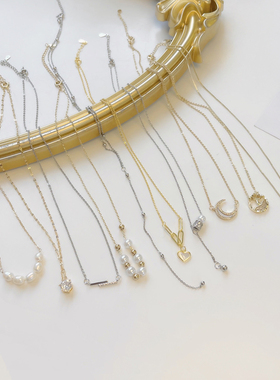 简约夏季镶钻细款项链