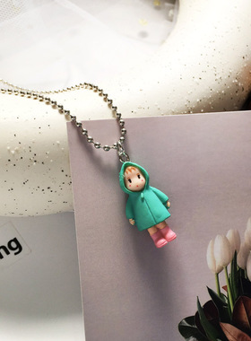 简约日系卡通人物吊坠女吊坠项链