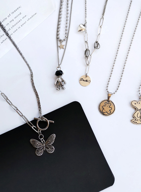 韩风ins新潮吊牌男女款锁骨链