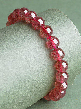 收藏级8-9MM草莓晶水晶手链