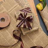 Ретро английская газета цветочный пакет бумага Букеки цветочный кап -капсуй