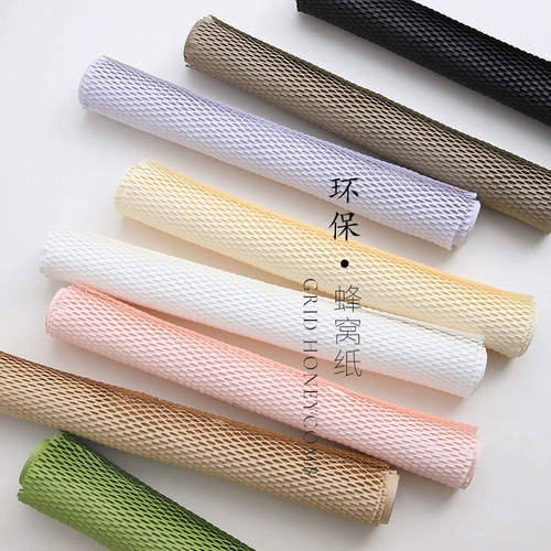 Водонепроницаемые соты сетчатой ​​бумажные цветы Упаковка сетчатая кука -кукеру для фруктов.