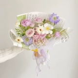 Ретро кожаная упаковка, цветочный магазин, английский, букет