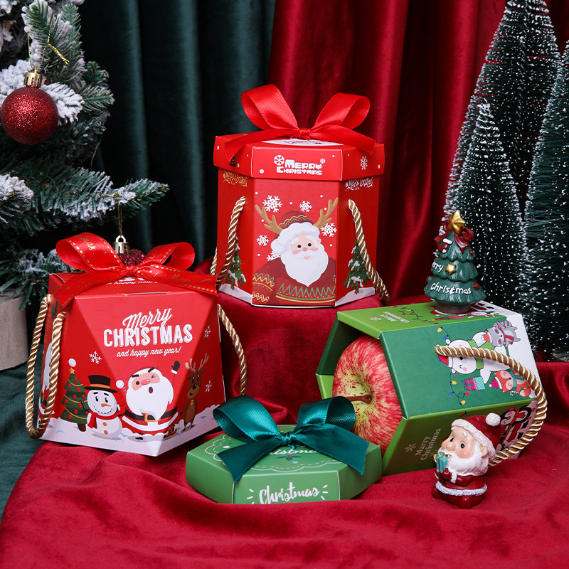 圣诞节苹果包装盒礼品礼物儿童糖果纸盒袋平安果盒平安夜苹果礼盒,淘宝优惠券,粉丝福利购,淘宝优惠卷