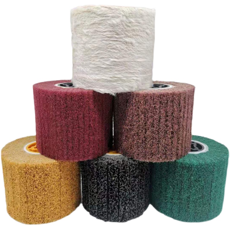 拉丝轮不锈钢专用羊毛尼龙砂布轮金属铜打磨拉丝机进口纤维抛光轮,淘宝优惠券,粉丝福利购,淘宝优惠卷