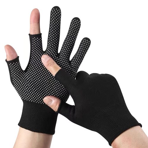 骑行防护防晒手套男女干活露指二五指工作劳保耐磨防滑采摘吸汗 - 图1