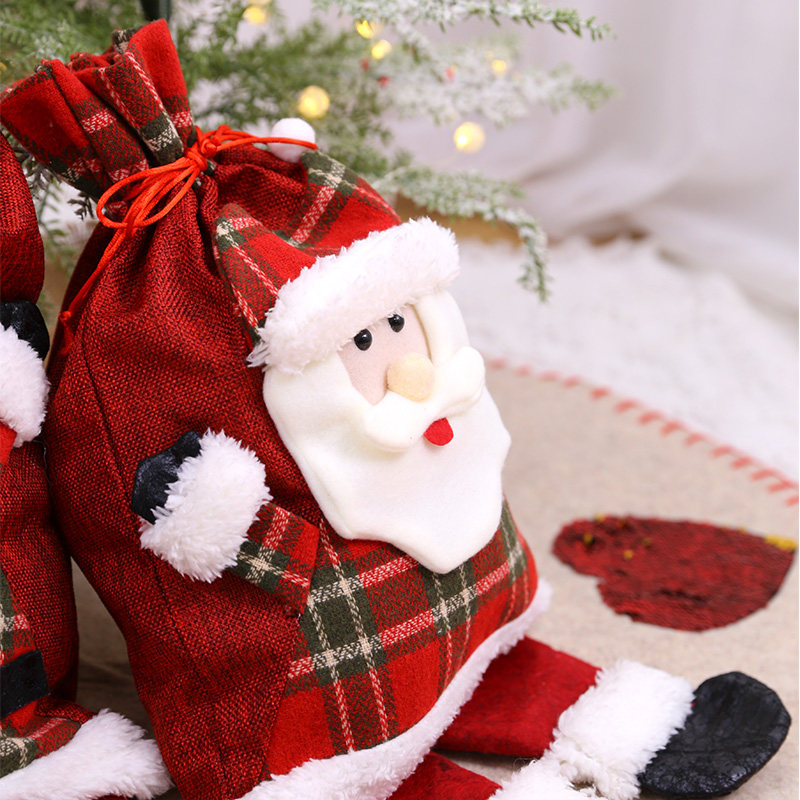 圣诞装饰品礼物礼盒手提袋创意品圣诞老人麋鹿苹果袋儿童礼物摆件,淘宝优惠券,粉丝福利购,淘宝优惠卷