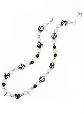 男女同款百搭潮流花陶个性毛衣链