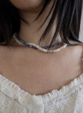 手作天然贝壳串珠925银项链手链