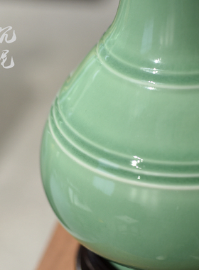 龙泉青瓷纯手工茶桌花瓶家居装饰