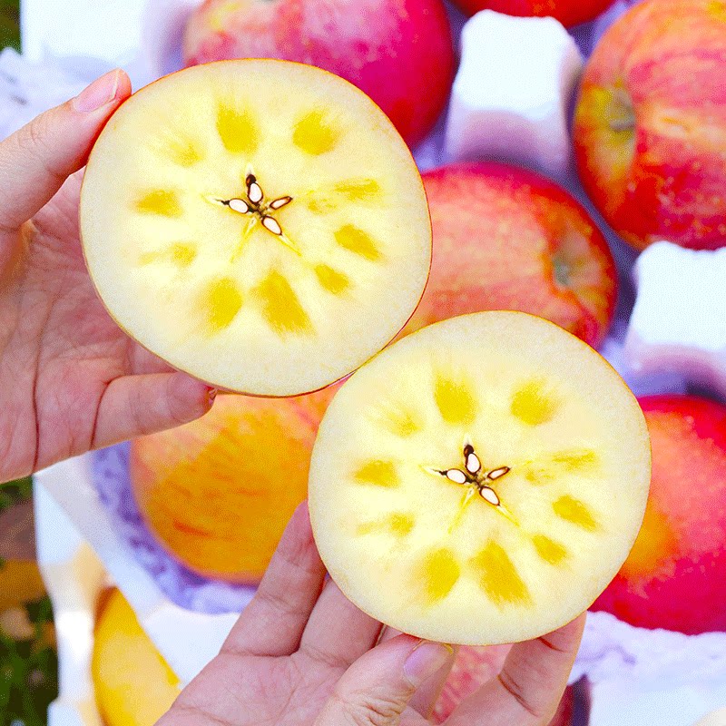 新疆阿克苏冰糖心苹果水果新鲜应当季整箱丑甜红富士平果包邮