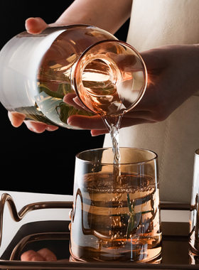 livetai玻璃北欧风酒柜果汁摆件