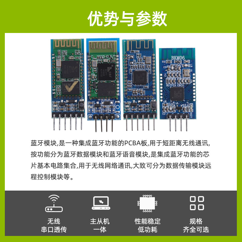 HC-05-06主从机一体蓝牙模块板AT-09无线串口透传电子模块BLE4.0-图1