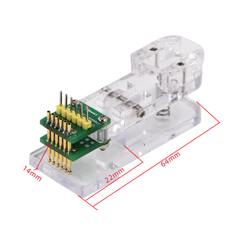 PCB测试夹1.25mm烧录架治具夹具探针间距 3-10P下载程序编程 - 图2