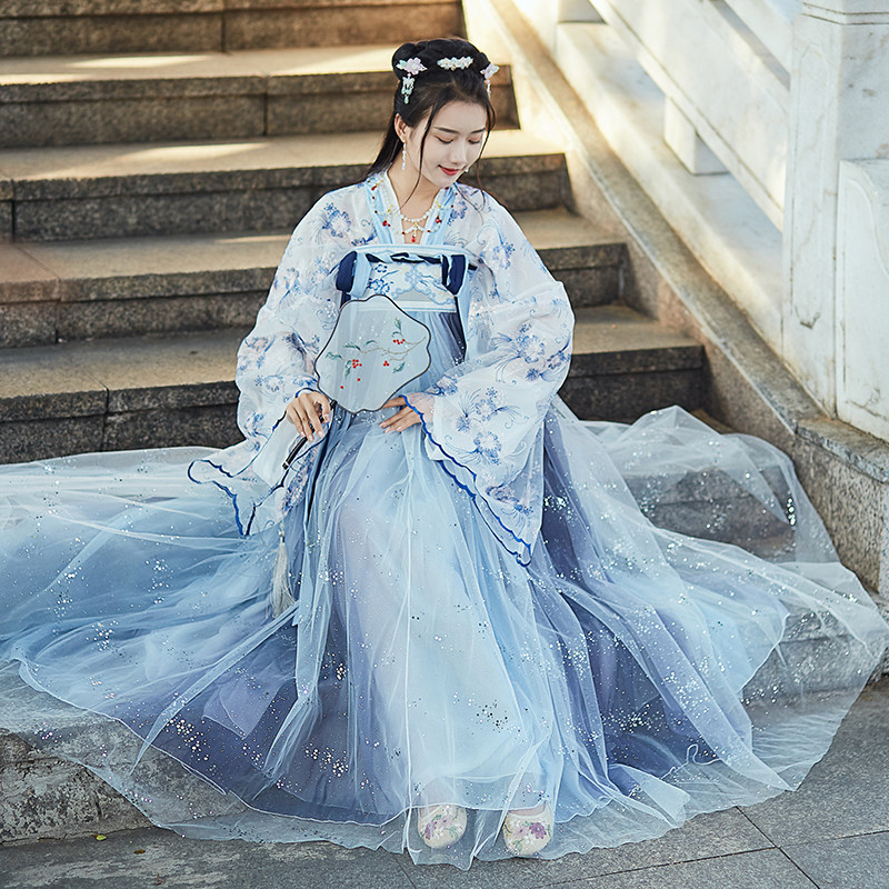 古装中国风超仙气飘逸学生齐胸汉服 森芸暮汉服
