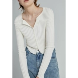 Сиреневый короткий кардиган, трикотажная куртка, осенний тонкий приталенный весенний свитер, в западном стиле