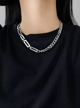 钛钢不规则男女嘻哈古巴链